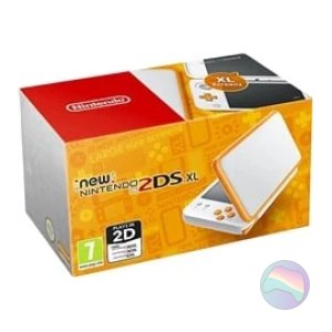 04549650N2DXWO01_m.jpg NEW Nintendo 2DS XL Console, with AC Adapter, White & Orange, Boxed