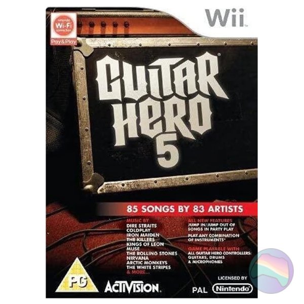 GuitarHero5WiiPAL.jpg Guitar Hero 5 (No Guitars), Unboxed (Game Only)