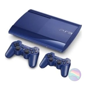 Sony PS3 Super Slim Console, 500GB, Blue, +2Pads, Unboxed