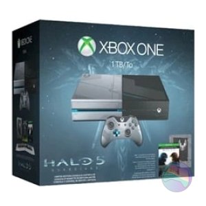 Microsoft Xbox One Console, 1TB, Halo 5 Silver/Black Ltd. Ed., Boxed