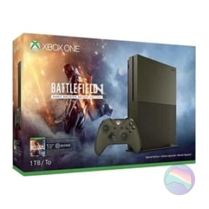 Microsoft Xbox One S Console, 1TB, Military Green, Boxed