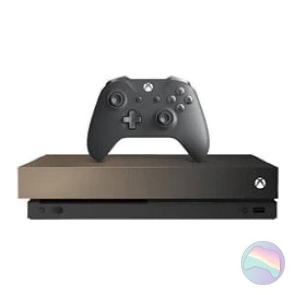 Microsoft Xbox One X Console, Gold Rush Ed. Gold/Grey, Unboxed