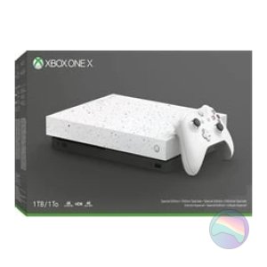 Microsoft Xbox One X Console, Hyperspace Ed. White/Dots, Boxed