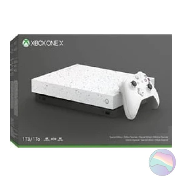 Microsoft Xbox One X Console, Hyperspace Ed. White/Dots, Boxed