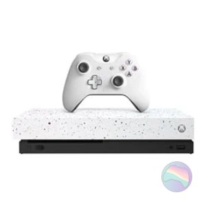 Microsoft Xbox One X Console, Hyperspace Ed. White/Dots, Unboxed