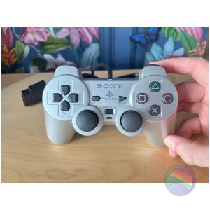 Official Dual Shock 2 Controller, Silver for Sony PlayStation 2
