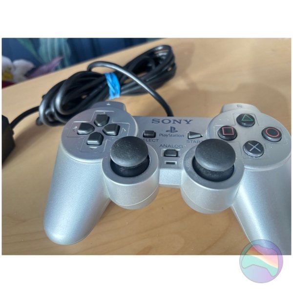 Official Dual Shock 2 Controller, Silver for Sony PlayStation 2