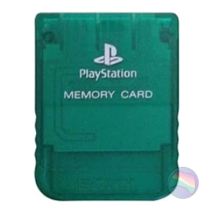 Official Memory Card, Emerald for Sony PlayStation 1