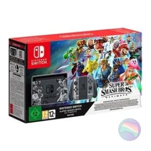0454964NS32SBU01_m.jpg Nintendo Switch Console, 32GB Smash Bros+Smash Grey Joy-Con, (No Game) Boxed